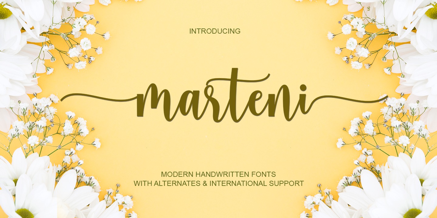 Пример шрифта Marteni